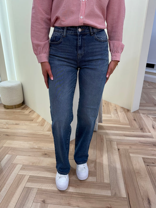 Yolanda medium blue wide leg jeans