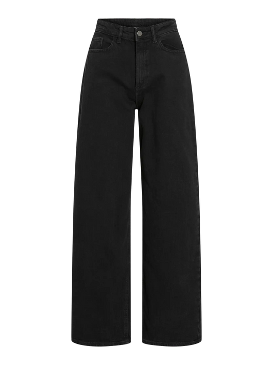 Vifreya High Waist Wide leg Jeans in black