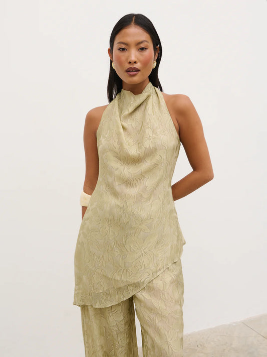 Inca Asymmetric Cowl Neck Top