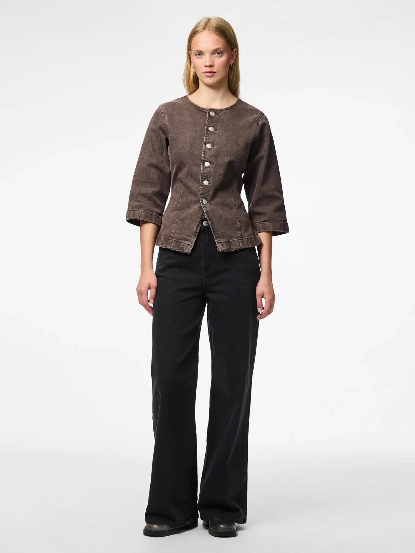 Selma brown denim top