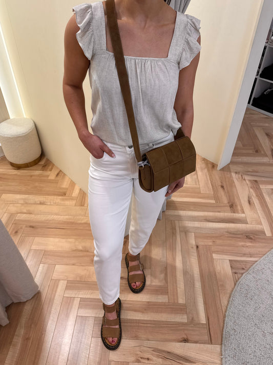 Pia top in birch melange