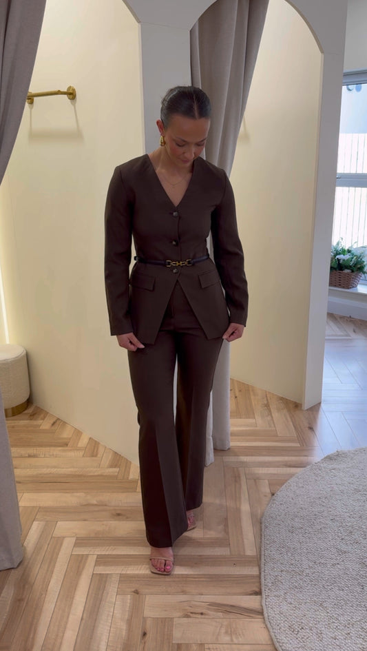 Ihlexi Trousers in Coffee Bean