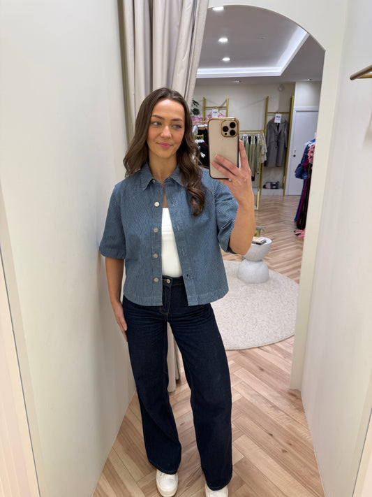 Amity Jacket - Blue Stripe Denim