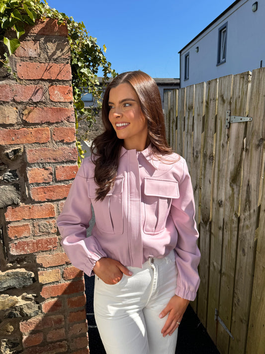 Nora Bomber Jacket in mauve