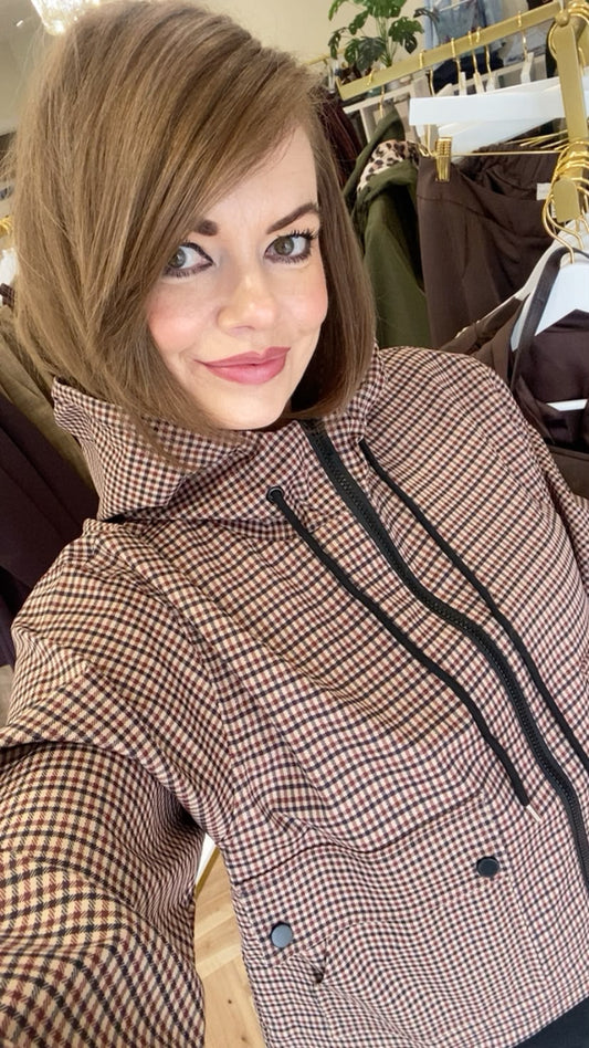 Hazel Jacket in brown check