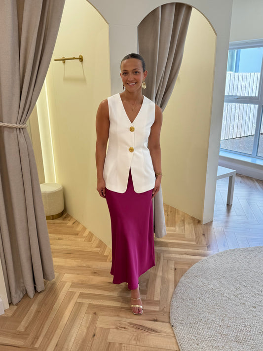 Aideen Waistcoat in White