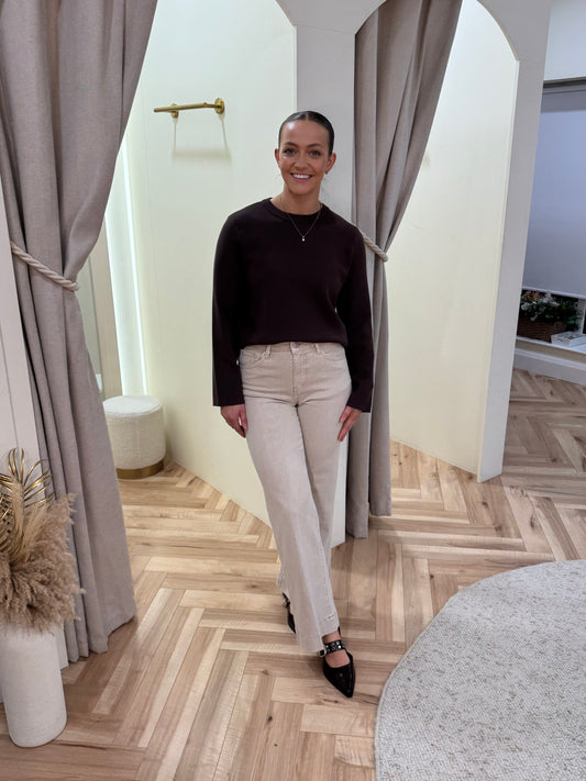 Reynard brown knit jumper