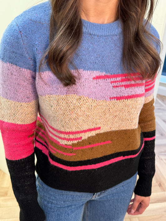 Asher Jumper in Multi Abstract Landscape