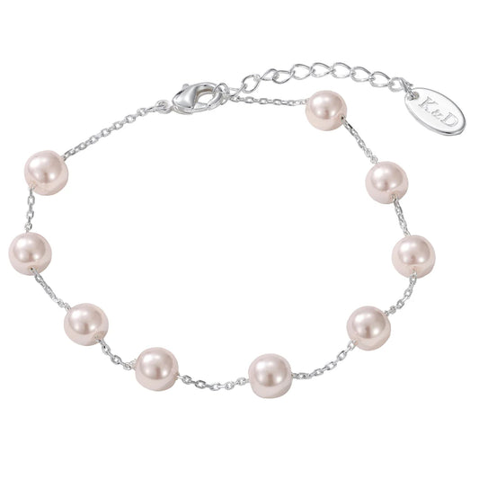 AMORA SILVER PEARL BRACELET