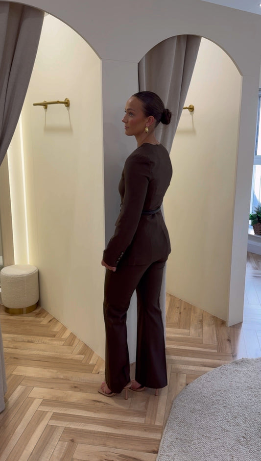 Ihlexi Trousers in Coffee Bean