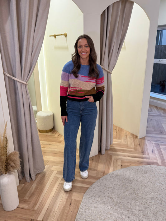 Asher Jumper in Multi Abstract Landscape