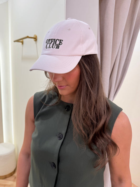 Cream out of office cap