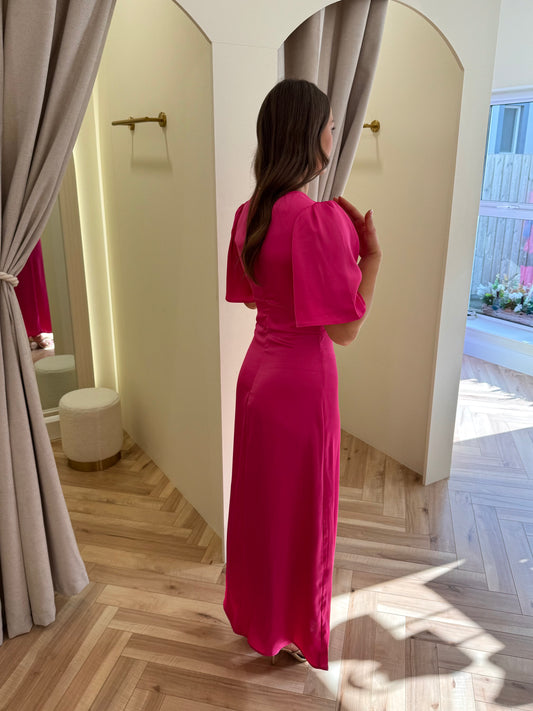 Viravenna Dress in Raspberry Rose