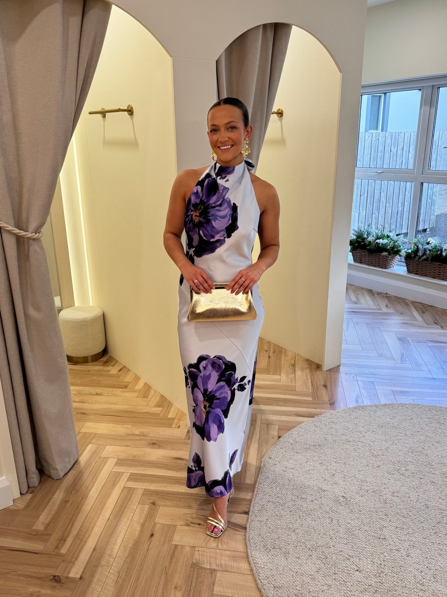 Edita Cowl Neck Maxi Dress