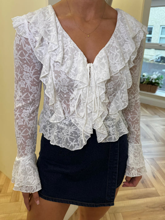 Kaylee Sheer Lace Blouse