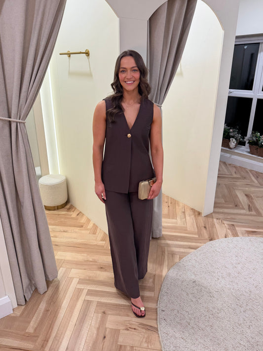 Isla waistcoat in brown