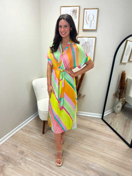 Galiena Dress on Diagonal Rainbow