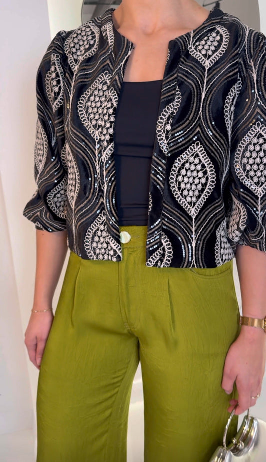 Traffic People Paddle Jacket in Black