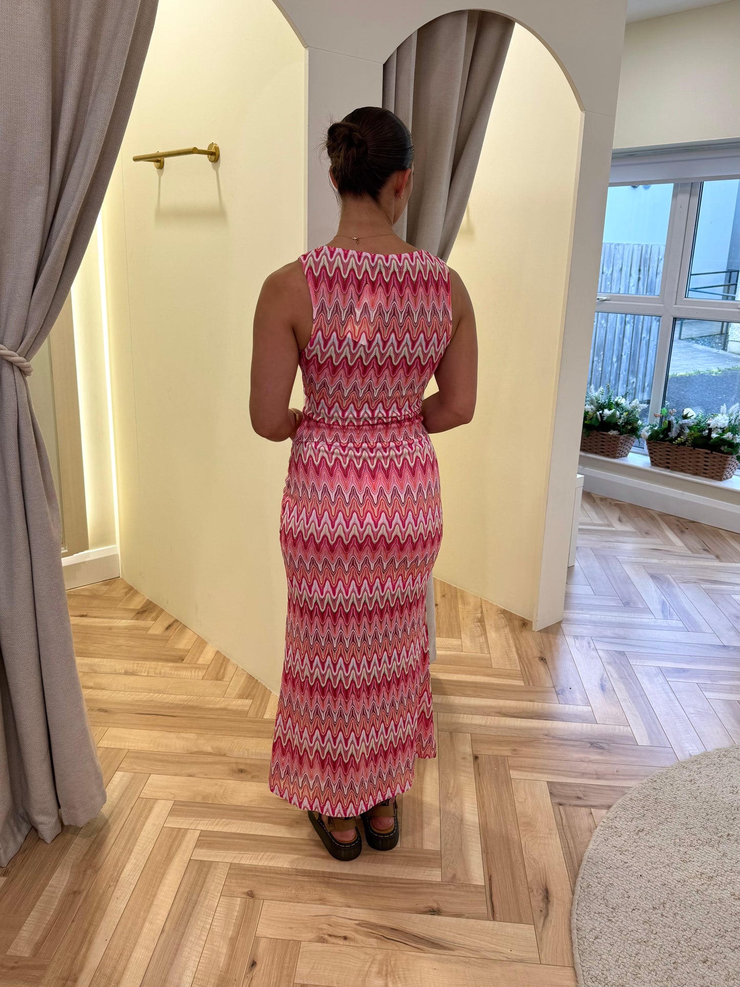 Zig Zag Midi Skirt