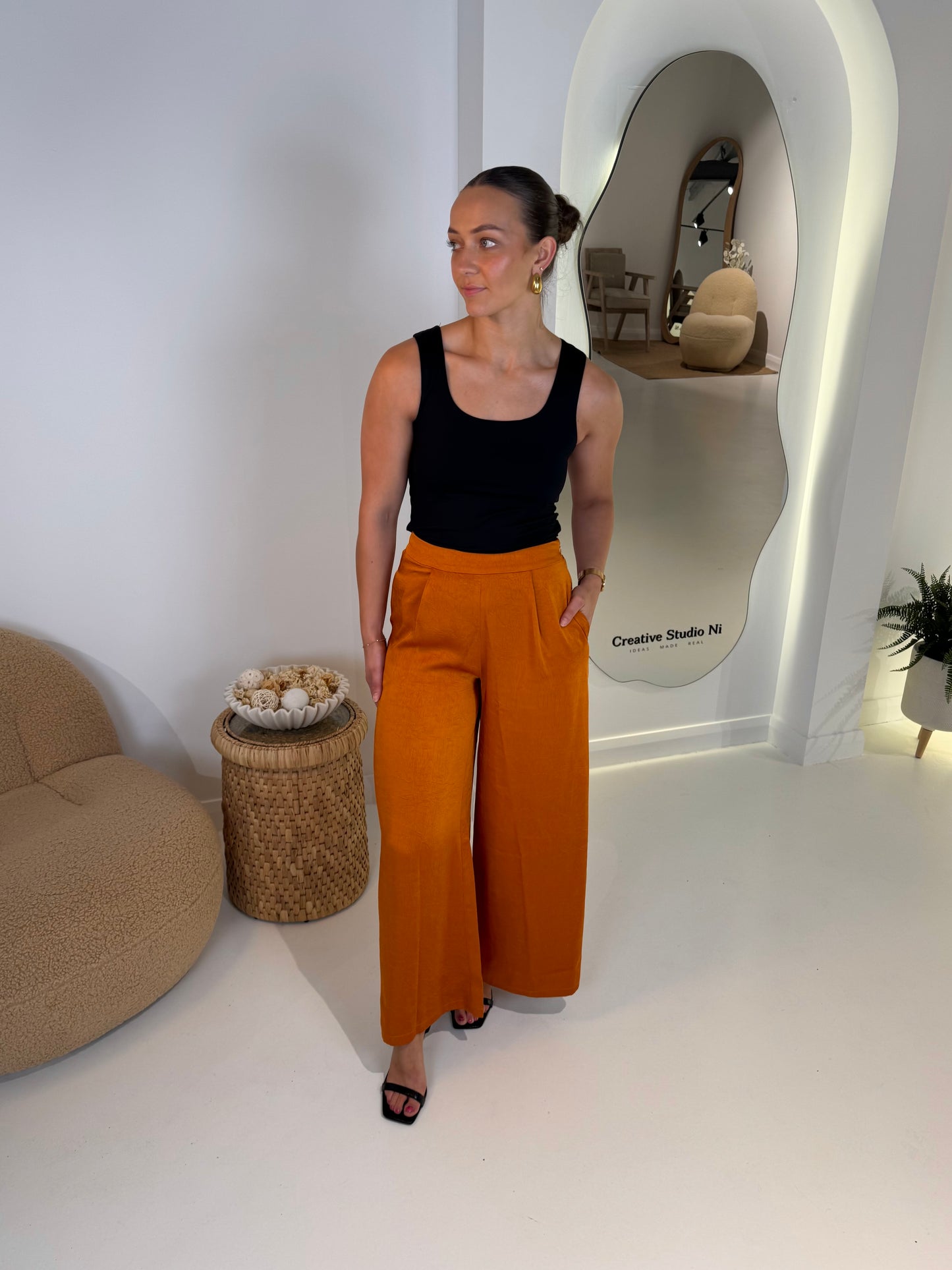 Traffic People Evie Trousers in Rust