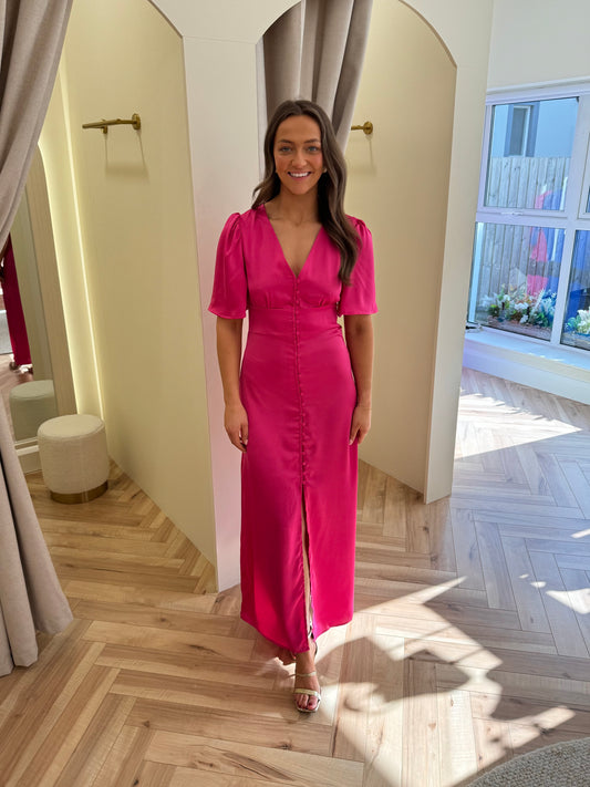 Viravenna Dress in Raspberry Rose