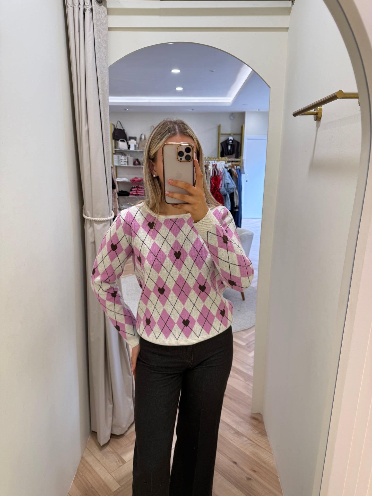 Ihbrielle Pullover in pink brown
