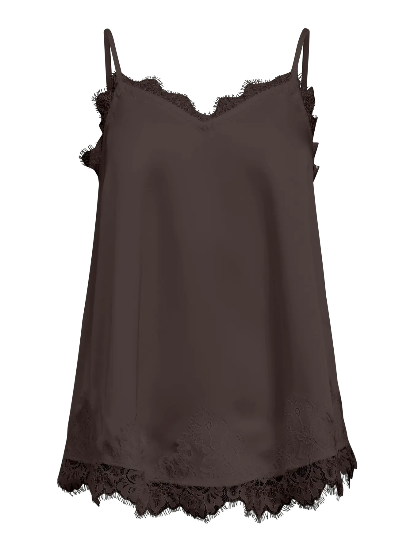 Naline lace cami top in brown