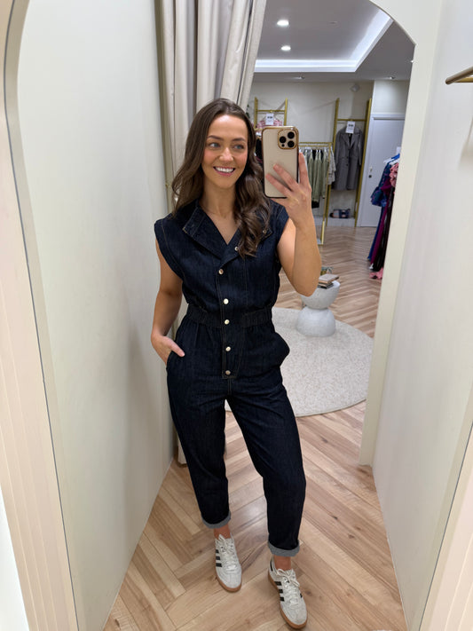 Callie Jumpsuit in Dark Denim