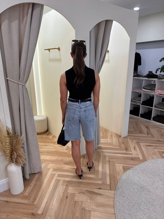 Faye Denim Bermuda Shorts
