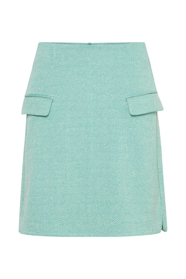 Ihkate skirt in green herringbone