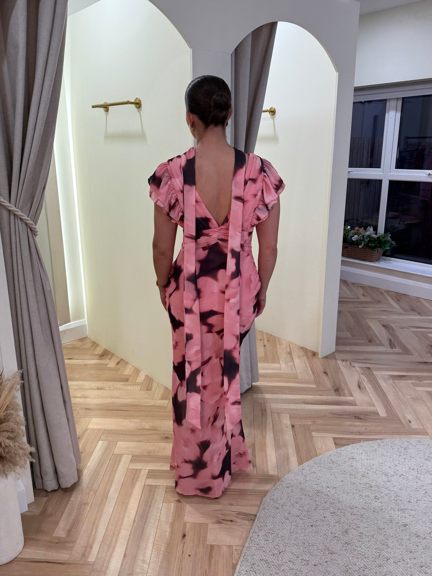 Andi V-Neck Frill Maxi Dress