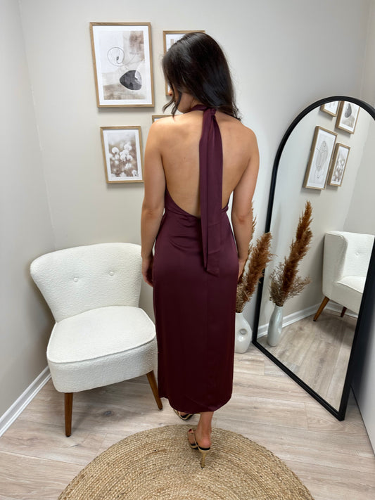 Montana satin Midaxi dress