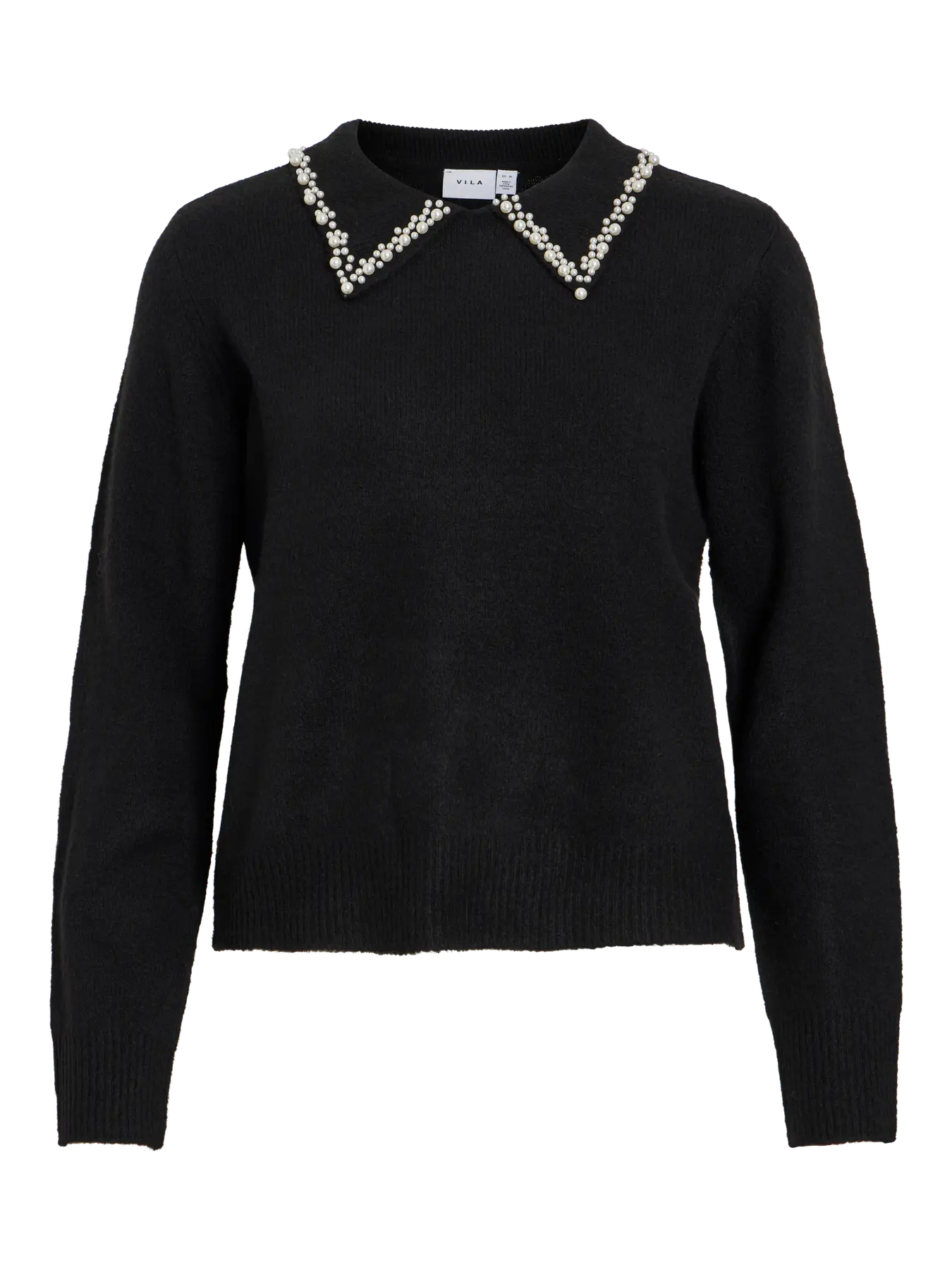Pearl Collar Knit Pullover