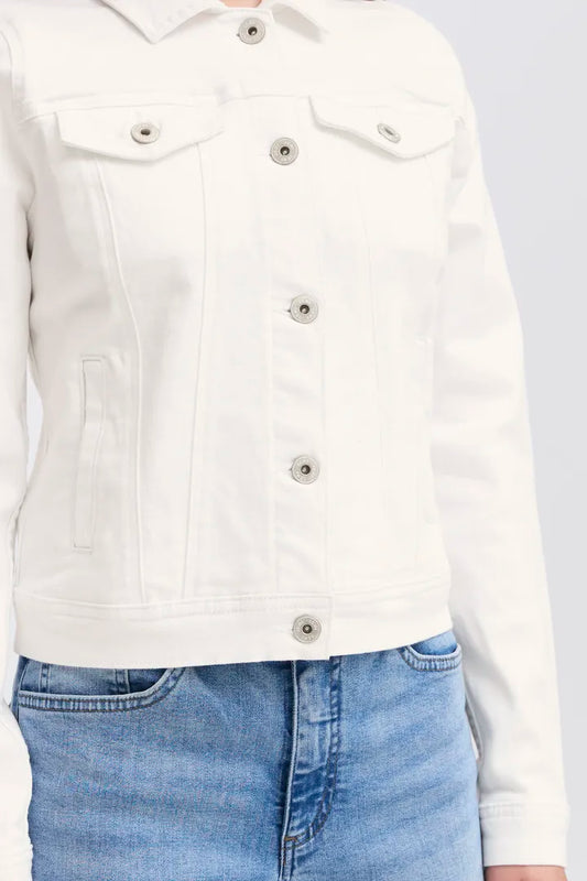 ICHI ihbilly white denim jacket