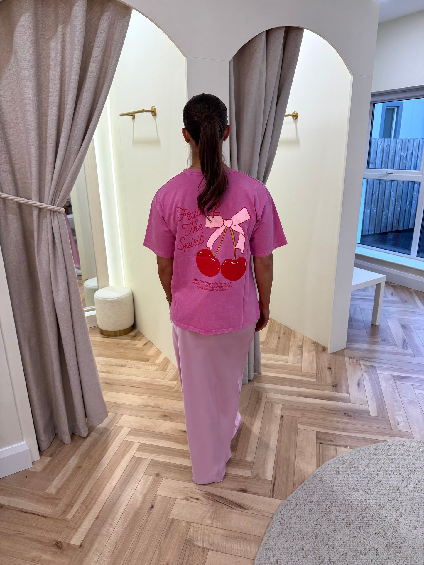 Cherry T Shirt in Pink