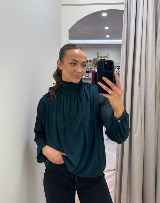 Vileguna top in pine green