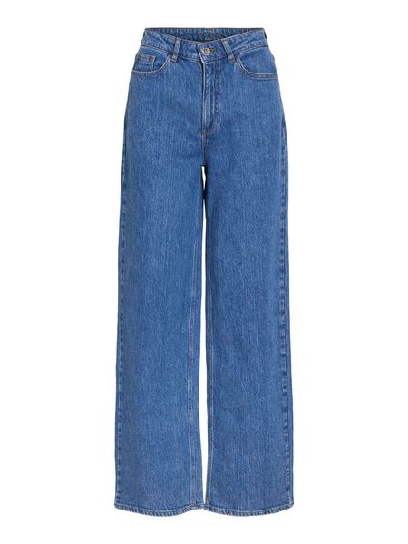 Vifreya High Waist Wide leg Jeans in Medium Blue