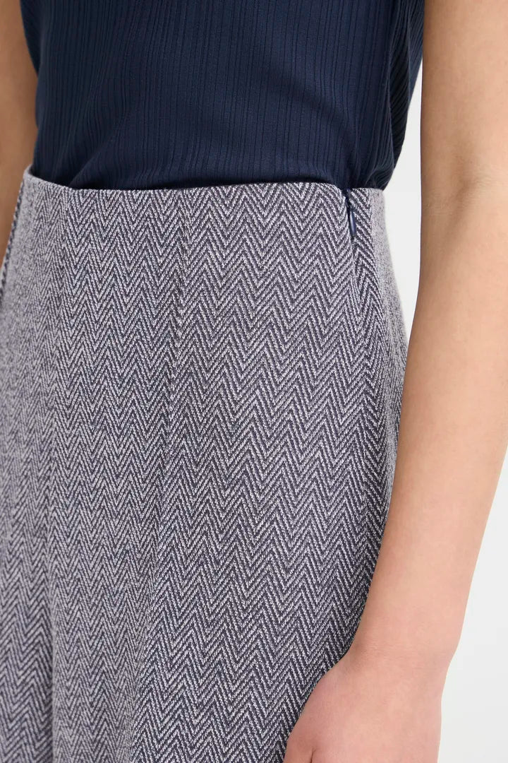 Ihkate Jacquard Trousers in Patriot Blue herringbone