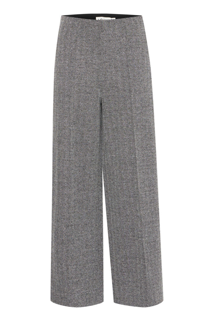 Ihkate Jacquard Trousers in Black/White