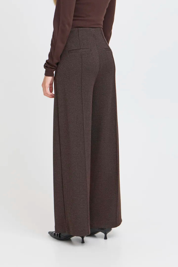 MIhkate Jacquard Trousers in Brown/Black