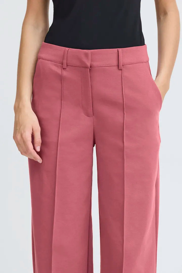 Ihkate Wide Leg Trousers in Maroon