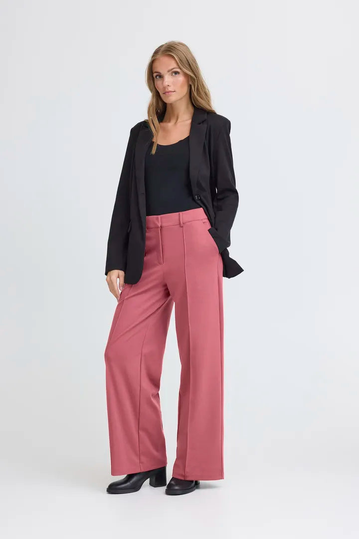 Ihkate Wide Leg Trousers in Maroon