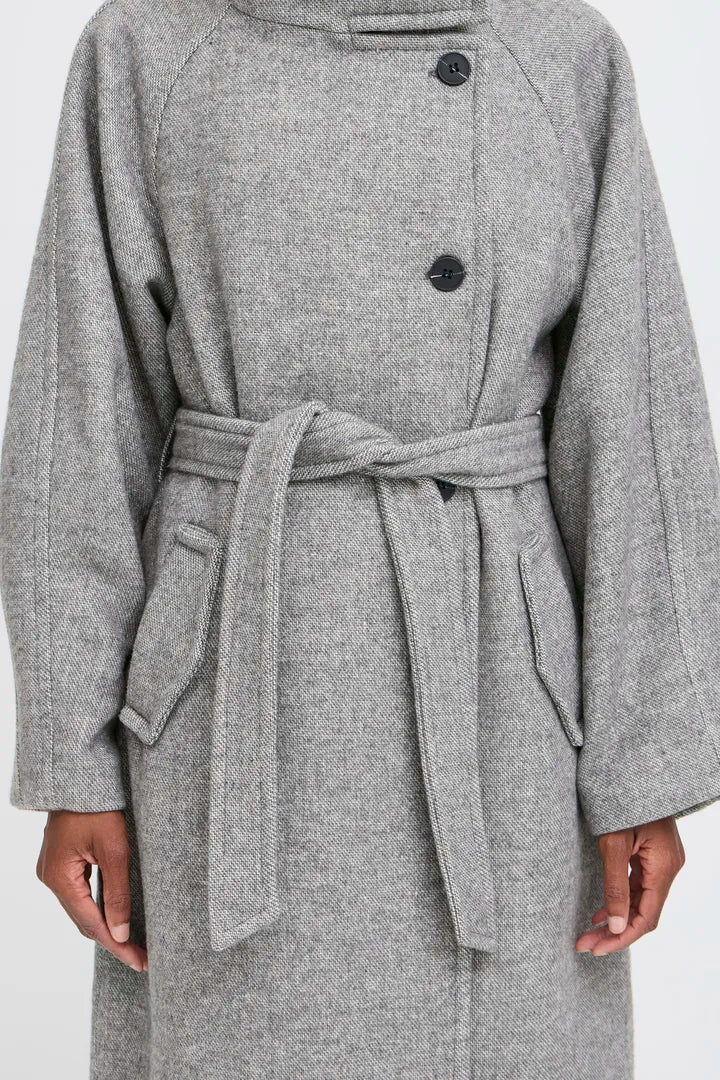 Ihgaziva Coat in Grey Melange