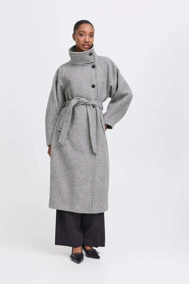 Ihgaziva Coat in Grey Melange