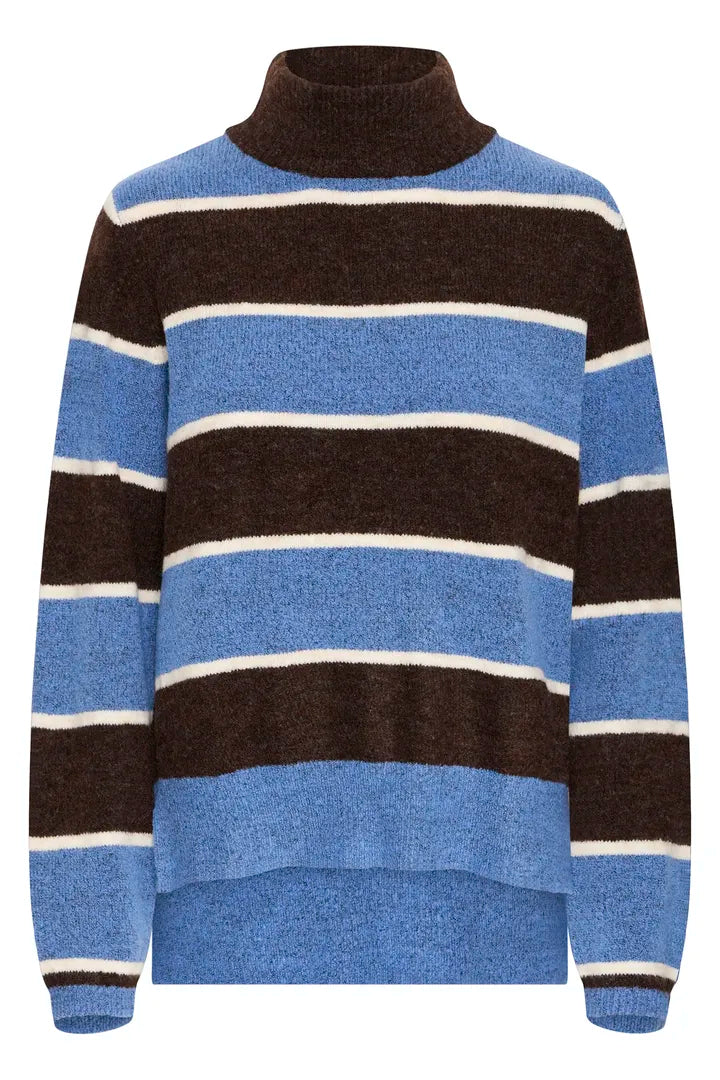 Ihedeen Knit Pullover in Coffee Bean Stripe