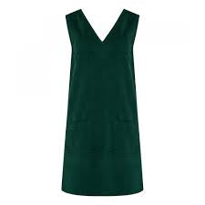 Kacy Tunic Dress in Green Cord