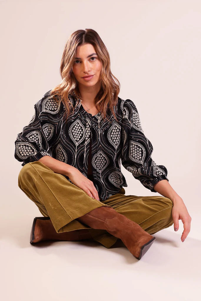 Traffic People Paddle Jacket in Black