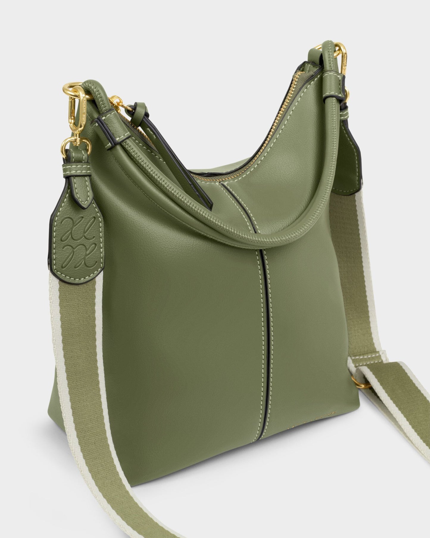 Hallie Satchel Bag in Khaki