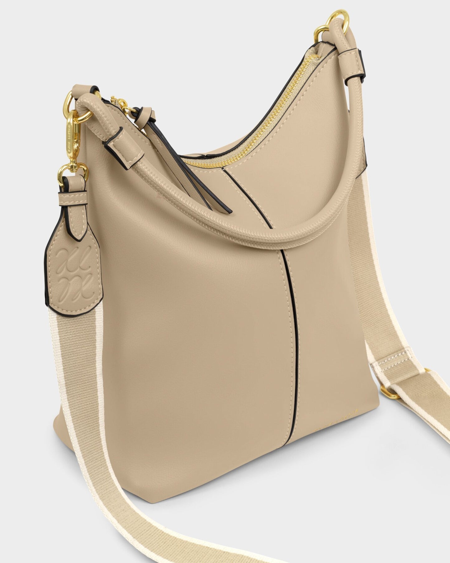 Hallie Satchel Bag in Light Taupe
