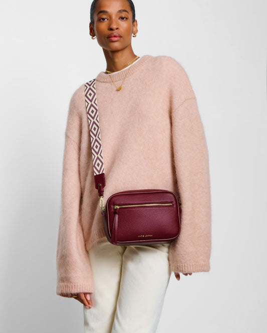 Hallie Crossbody Bag in Cherry